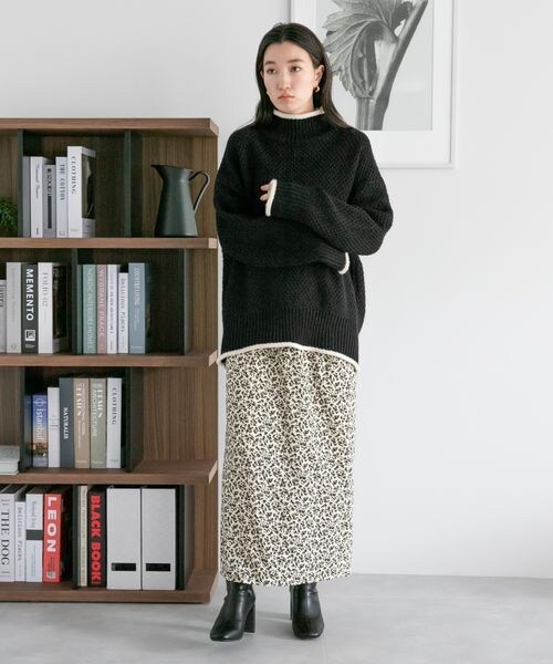 LOWRYS FARM（ローリーズファーム）の「コバナタイトスカート（スカート・レディース・アイボリー08/ブラック09/ブラウン58・F）」の4枚目の写真