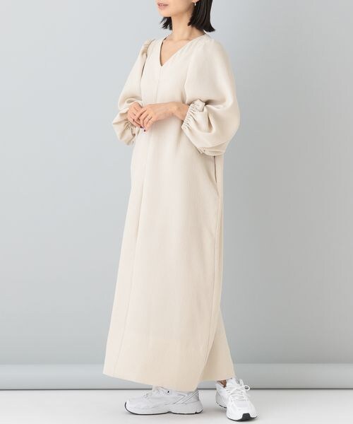 A part by（アパートバイ）の「パフスリーブ2WAYワンピース_長袖（ワンピース/ドレス・レディース・ナチュラル 08/ブラック 09/グリーン 76・F）」の15枚目の写真