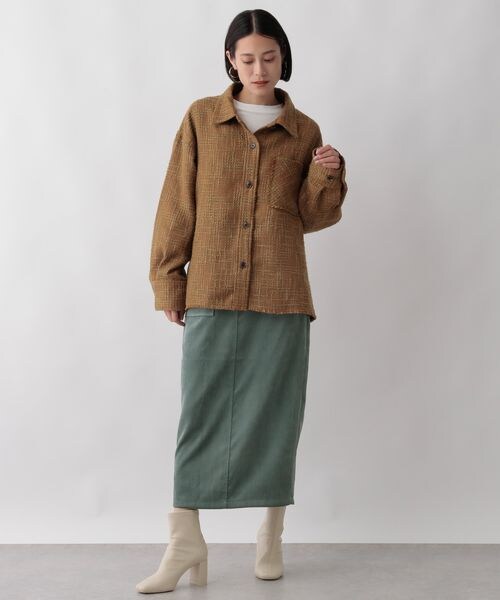 LOWRYS FARM（ローリーズファーム）の「ベロアライクタイトスカート（スカート・レディース・アイボリー08/ブラック09/グリーン72・M/L）」の4枚目の写真