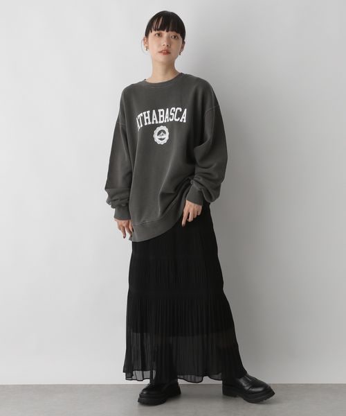 LOWRYS FARM（ローリーズファーム）の「シャーリングＩラインスカート（スカート・レディース・アイボリー08/ブラック09/ブルー82・F）」の7枚目の写真