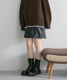 LOWRYS FARM | フェイクレザーミニスカート(スカート)
