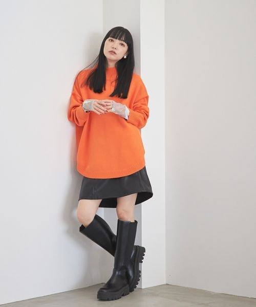 LOWRYS FARM（ローリーズファーム）の「フェイクレザーミニスカート（スカート・レディース・ブラック09・F）」の2枚目の写真