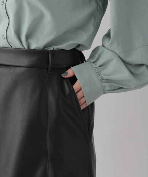 LOWRYS FARM（ローリーズファーム）の「フェイクレザーミニスカート（スカート・レディース・ブラック09・F）」の12枚目の写真