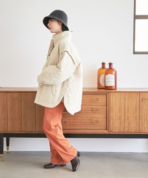 LOWRYS FARM（ローリーズファーム）の「２ＷＡＹキルトブルゾン（ジャケット/アウター・レディース・アイボリー08/ブラック09/ブラウン58・F）」の5枚目の写真