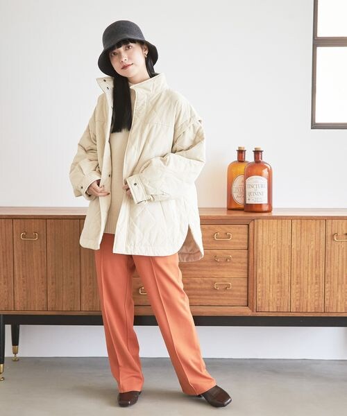 LOWRYS FARM（ローリーズファーム）の「２ＷＡＹキルトブルゾン（ジャケット/アウター・レディース・アイボリー08/ブラック09/ブラウン58・F）」の4枚目の写真