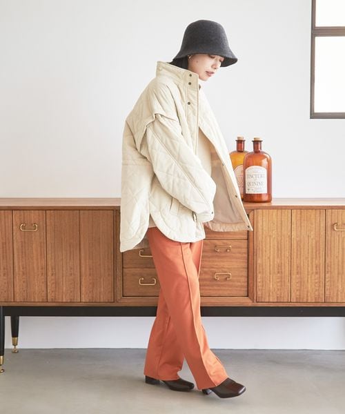 LOWRYS FARM（ローリーズファーム）の「２ＷＡＹキルトブルゾン（ジャケット/アウター・レディース・アイボリー08/ブラック09/ブラウン58・F）」の6枚目の写真