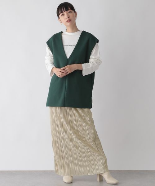 LOWRYS FARM(ローリーズファーム)の「ランダムプリーツタイトスカート(スカート・レディース・アイボリー08/ブラック09/ブラウン58/グリーン75・普通丈/ロング丈)」の5枚目の写真