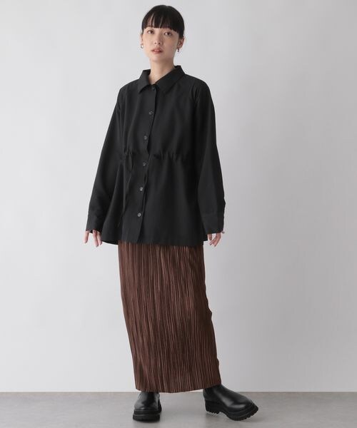 LOWRYS FARM(ローリーズファーム)の「ランダムプリーツタイトスカート(スカート・レディース・アイボリー08/ブラック09/ブラウン58/グリーン75・普通丈/ロング丈)」の9枚目の写真