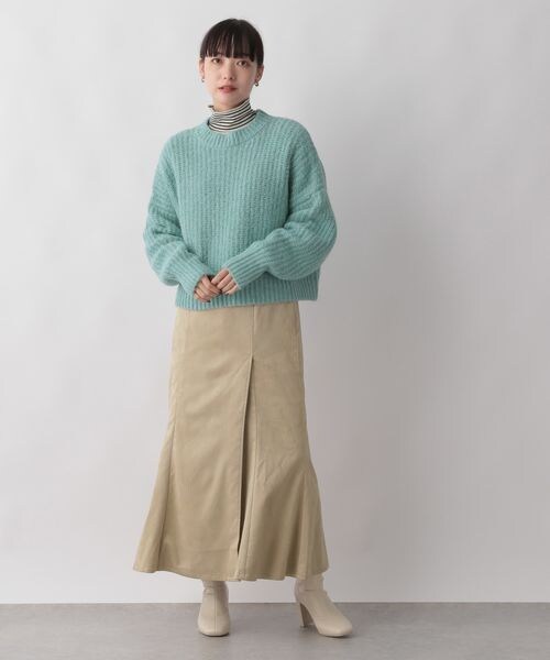 LOWRYS FARM(ローリーズファーム)の「フェイクスエードキリカエフレアスカート(スカート・レディース・アイボリー08/チャコールグレー18・M/L)」の6枚目の写真