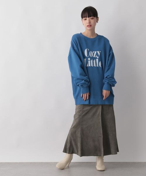 LOWRYS FARM(ローリーズファーム)の「フェイクスエードキリカエフレアスカート(スカート・レディース・アイボリー08/チャコールグレー18・M/L)」の9枚目の写真