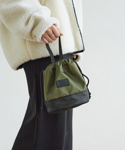 PAGEBOY（ページボーイ）の「キンチャクバック（バッグ・レディース・ヒョウ柄58/カーキ78・FREE）」の7枚目の写真