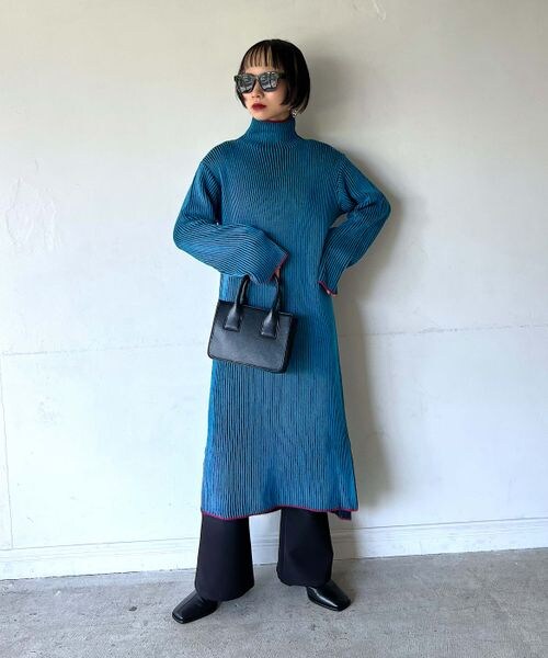 PAGEBOY（ページボーイ）の「ストライプリブニットワンピース（ワンピース/ドレス・レディース・モノトーン09/ベージュ系55/ターコイズ系79・F）」の15枚目の写真