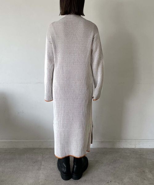 PAGEBOY（ページボーイ）の「ストライプリブニットワンピース（ワンピース/ドレス・レディース・モノトーン09/ベージュ系55/ターコイズ系79・F）」の18枚目の写真