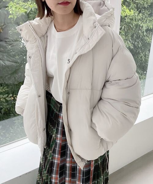 PAGEBOY（ページボーイ）の「エアサーマルブルゾン（ジャケット/アウター・レディース・ブラック09/グレージュ12/ブラウン58・F）」の10枚目の写真