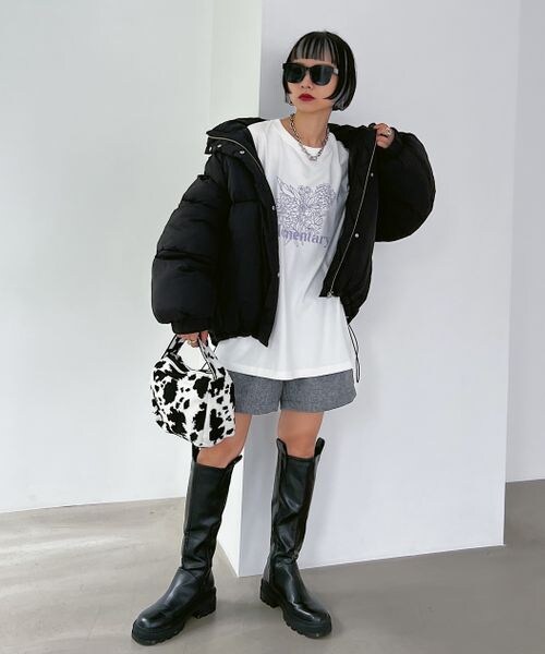 PAGEBOY（ページボーイ）の「エアサーマルブルゾン（ジャケット/アウター・レディース・ブラック09/グレージュ12/ブラウン58・F）」の9枚目の写真