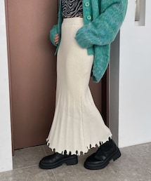 PAGEBOY | ダメージヘムニットスカート(スカート)