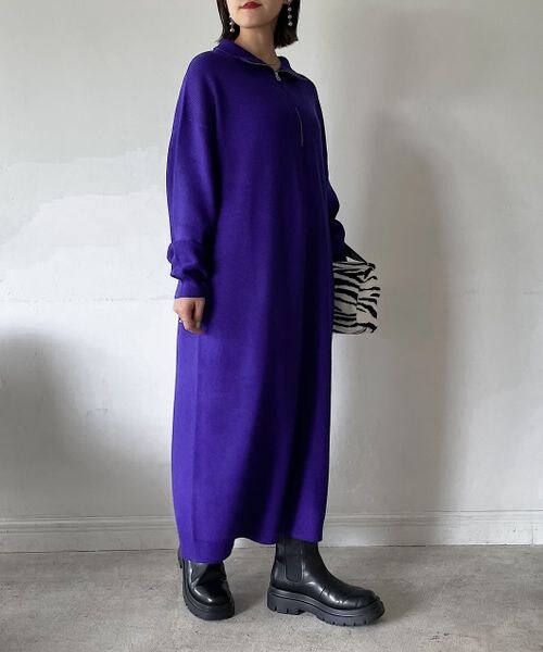 PAGEBOY（ページボーイ）の「ハイネックZIPニットワンピース（ワンピース/ドレス・レディース・ブラック09/ショコラ59/ペールブルー89・F）」の12枚目の写真
