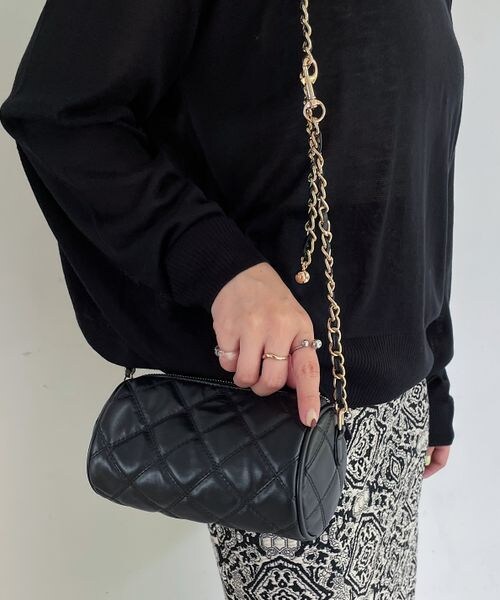 PAGEBOY（ページボーイ）の「キルトサークルミニバッグ（バッグ・レディース・オフホワイト05/ブラック09/ミント73・F）」の2枚目の写真