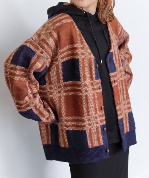 PAGEBOY（ページボーイ）の「アソートシャギーカーデ（トップス・メンズ・ブラウンチェック53/ブラウンアーガイル55/イエローチェック65/グリーンアーガイル75・FREE）」の11枚目の写真