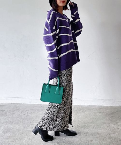 PAGEBOY（ページボーイ）の「ストレッチスクエアブーツ（シューズ・レディース・オフホワイト05/ブラック09・M(23.5cm)/L(24.5cm)）」の6枚目の写真