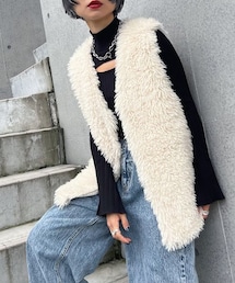 PAGEBOY | カーリーファーベスト(ジャケット/アウター)