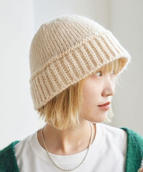 PAGEBOY（ページボーイ）の「ニットバケハ（帽子・レディース・ブラック09/クリーム62・FREE）」の5枚目の写真