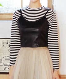 DHOLIC | レザー調バックジッパービスチェ(その他トップス)