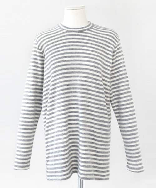 DHOLIC(ディーホリック)の「起毛ボーダー長袖Tシャツ(Tシャツ/カットソー・レディース・ブラック/ネイビー/グレー・free)」の2枚目の写真