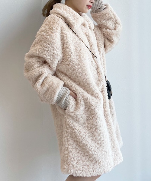 w closet（ダブルクローゼット）の「フェイクファーコート（）」 - WEAR