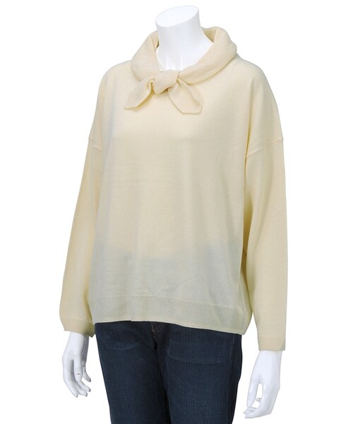 Ne-net（ネネット）の「ふろしきニット / セーター（トップス・レディース・off white/blue/gray・02）」の7枚目の写真