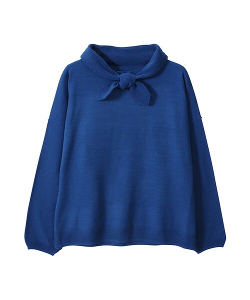 Ne-net（ネネット）の「ふろしきニット / セーター（トップス・レディース・off white/blue/gray・02）」の3枚目の写真