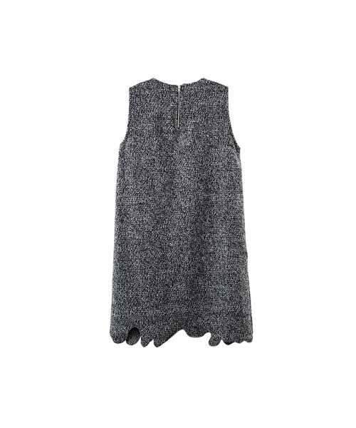 gracegift(グレースギフト)の「韓國金屬珍珠不規則下擺無袖短洋裝(その他・レディース・灰・F)」の2枚目の写真