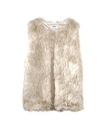 gracegift | 韓國奢華仿狐貍毛皮草背心(ジャケット/アウター)