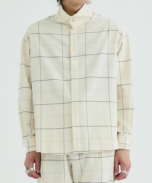 CULLNI（クルニ）の「Windpen Check Stand Collar Shirts（シャツ 