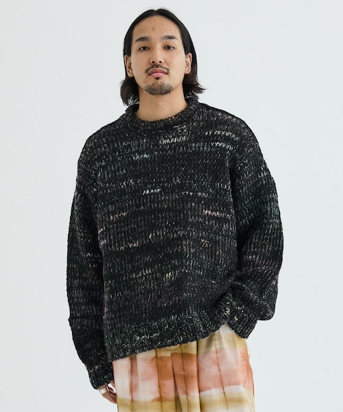 URU TOKYO（ウルトーキョー）の「CREW NECK KNIT（ニット/セーター・メンズ・WHT/D.NVY・Free）」の2枚目の写真