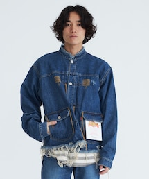 FACCIES | 12.5oz Cowboy Damage Denim Jacket(その他アウター)