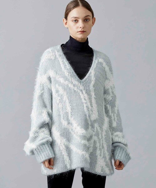 ニット+セーター EBONY Fur Jacquard Knit EBONY（エボニー）の「Fur Jaquard Knit（ニット/セーター）」 - WEAR
