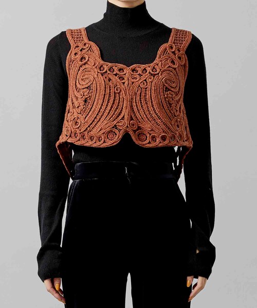 Cord Embroidery Vest
