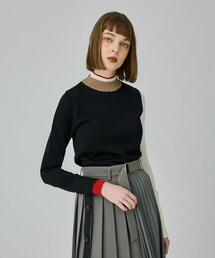 UNITED TOKYO | バイカラープレーティングニット(ニット/セーター)