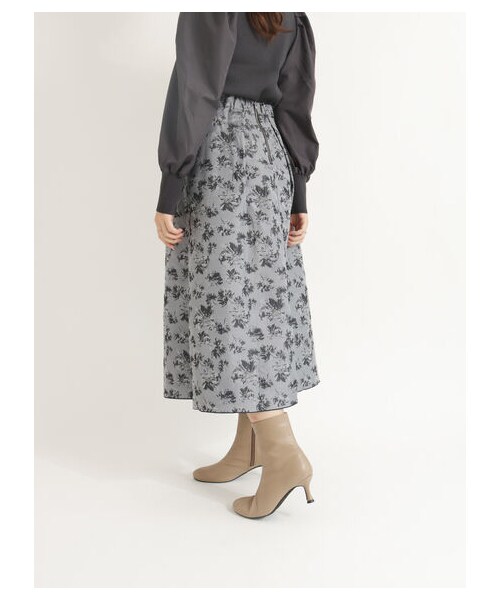 Te chichi（テチチ）の「フラワージャカードリバーシブルスカート（スカート・ブラック/ネイビー・S/M）」の15枚目の写真