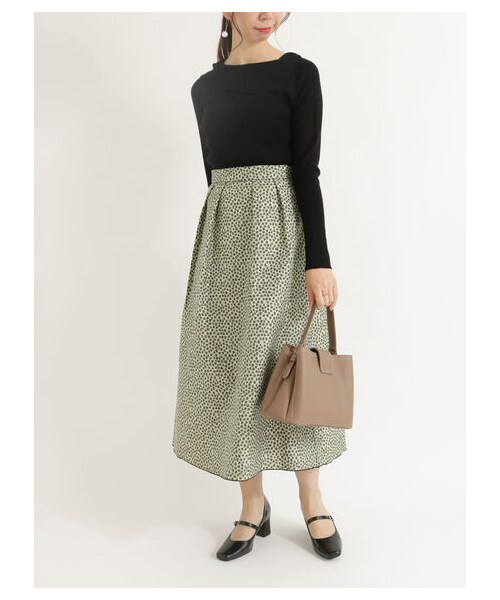 Te chichi（テチチ）の「フラワージャカードリバーシブルスカート（スカート・ブラック/ネイビー・S/M）」の12枚目の写真