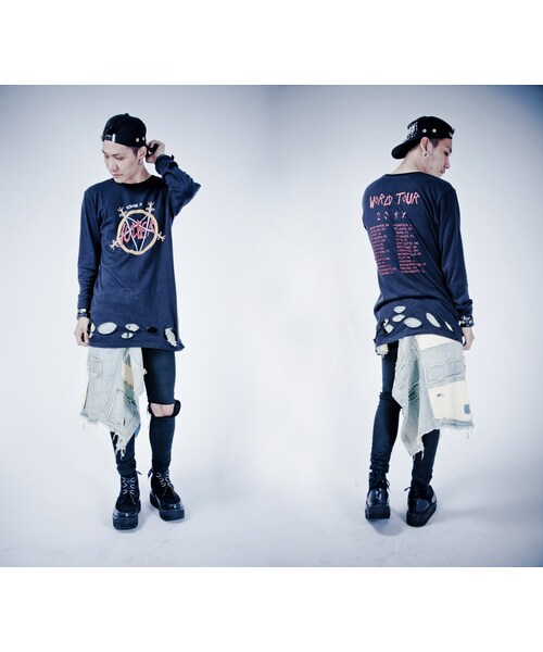 Slightly Numb(スライトリーナム)の「SUCKER LS TEE(トップス・Black・01/02/03)」の5枚目の写真