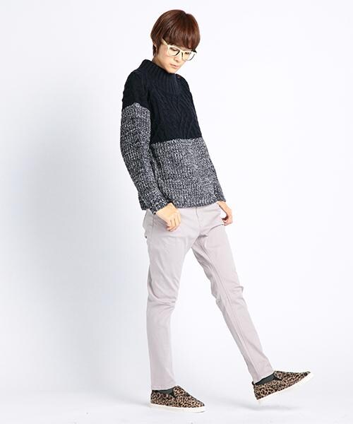 DOUBLE NAME（ダブルネーム）の「スリムサルエルカラーパンツ（パンツ・レディース・ブラック/サックス/ライトグレー/ラベンダー・S/M/L）」の9枚目の写真