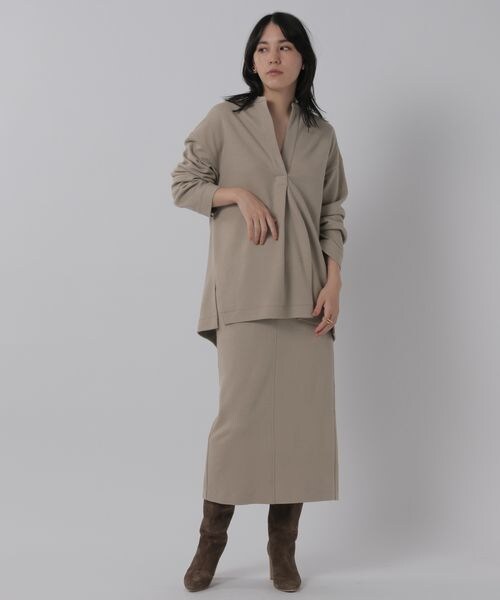 Chaos（カオス）の「ラクレジャージ－シャツプルオーバー（トップス・レディース・ベージュ55/ブラウン57・FREE）」の4枚目の写真