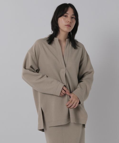 Chaos（カオス）の「ラクレジャージ－シャツプルオーバー（トップス・レディース・ベージュ55/ブラウン57・FREE）」の11枚目の写真