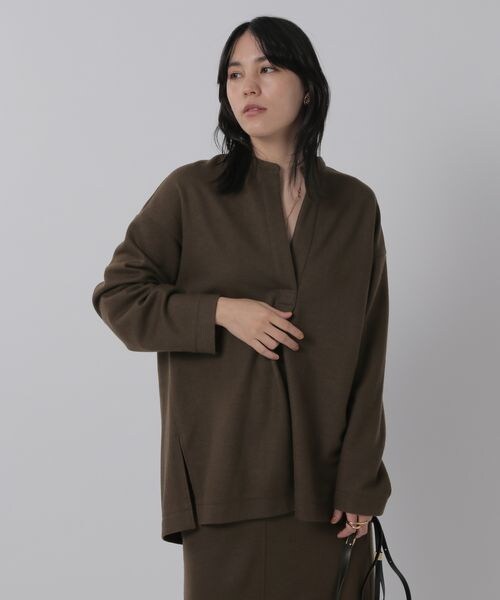 Chaos（カオス）の「ラクレジャージ－シャツプルオーバー（トップス・レディース・ベージュ55/ブラウン57・FREE）」の12枚目の写真