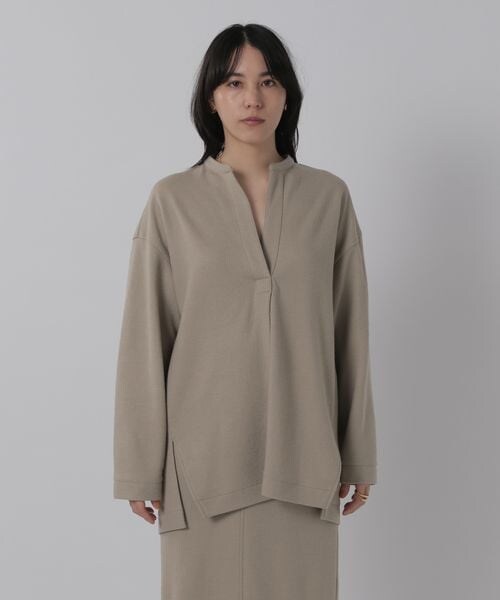 Chaos（カオス）の「ラクレジャージ－シャツプルオーバー（トップス・レディース・ベージュ55/ブラウン57・FREE）」の14枚目の写真