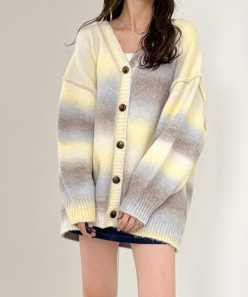Heather（ヘザー）の「グラデーションニットカーディガン
