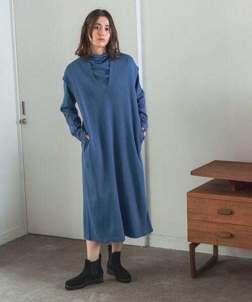 LEPSIM（レプシィム）の「12ゲージ満たされニットワンピース（ワンピース/ドレス・レディース・ブラック09/グレージュ13/ブルー85・FREE SIZE）」の3枚目の写真