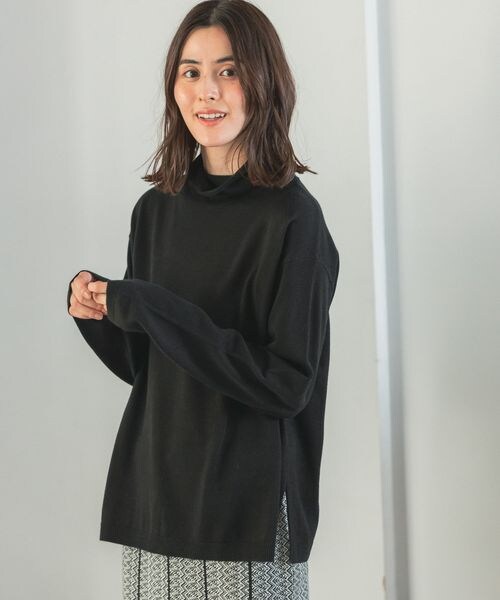 LEPSIM（レプシィム）の「12ゲージ満たされニットワンピース（ワンピース/ドレス・レディース・ブラック09/グレージュ13/ブルー85・FREE SIZE）」の8枚目の写真